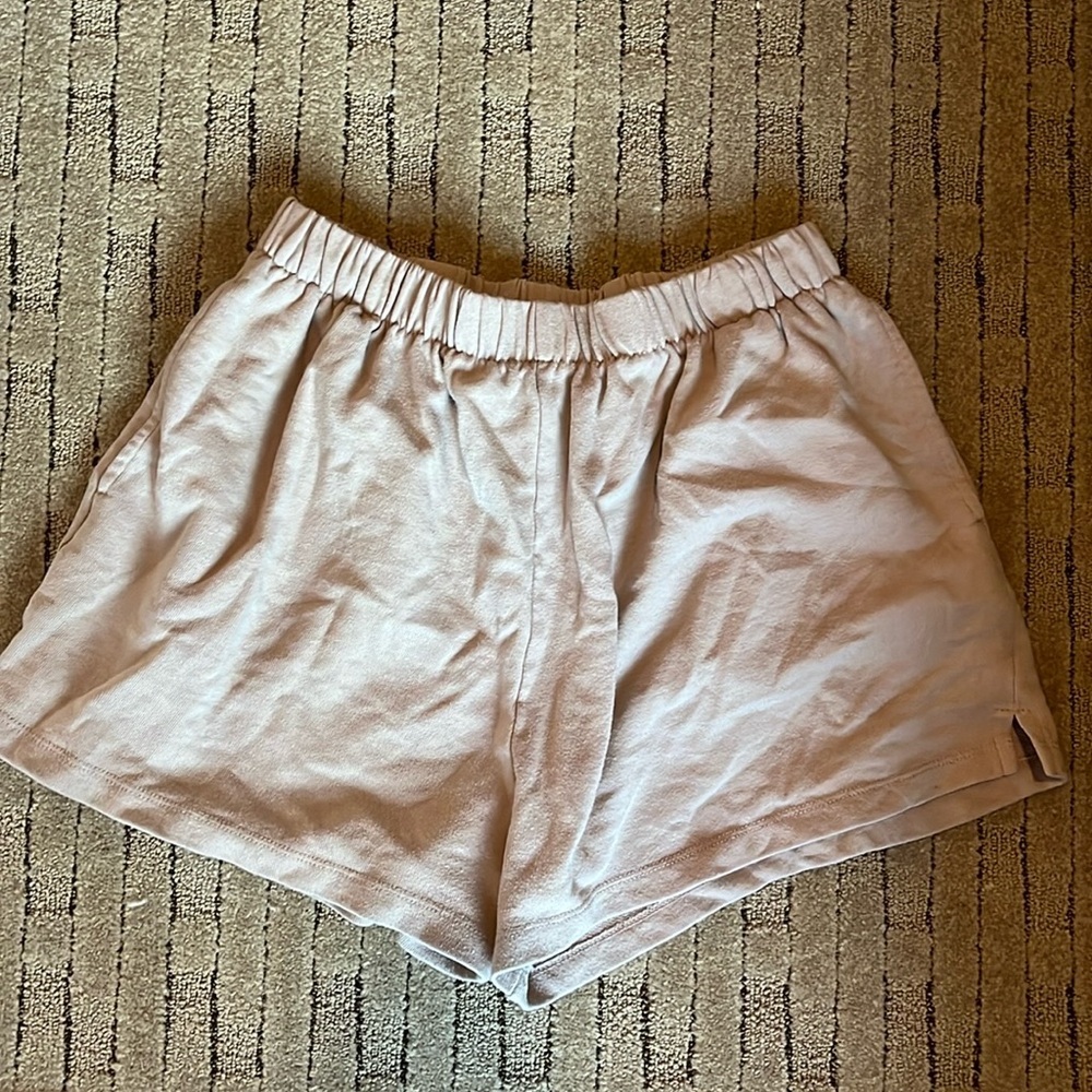 Garage cream/tan sweat shorts